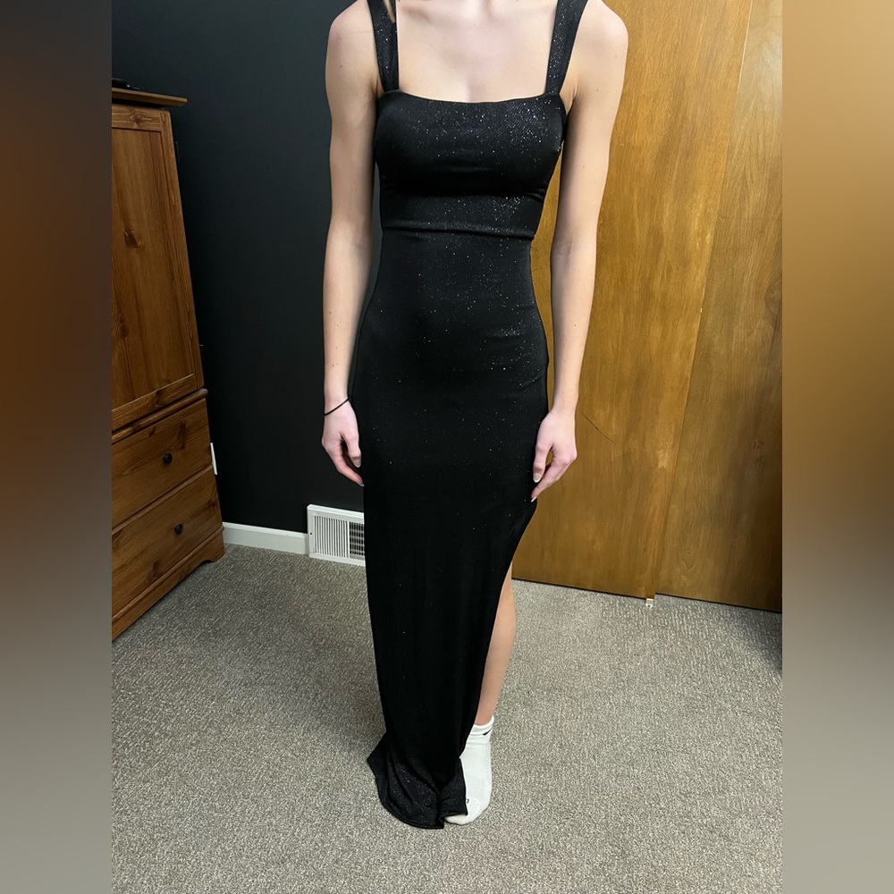 NWT Windsor Brittney Laceup Slit Bodycon Glitter Formal